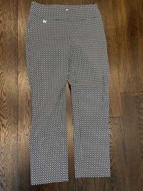 Black & White Geometric Print stretchy ankle Pants